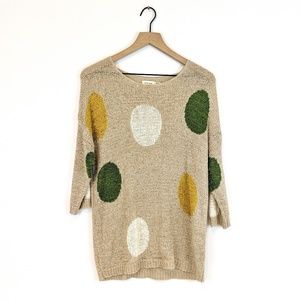 *urban outfitters* blue bird tan polka dot tunic